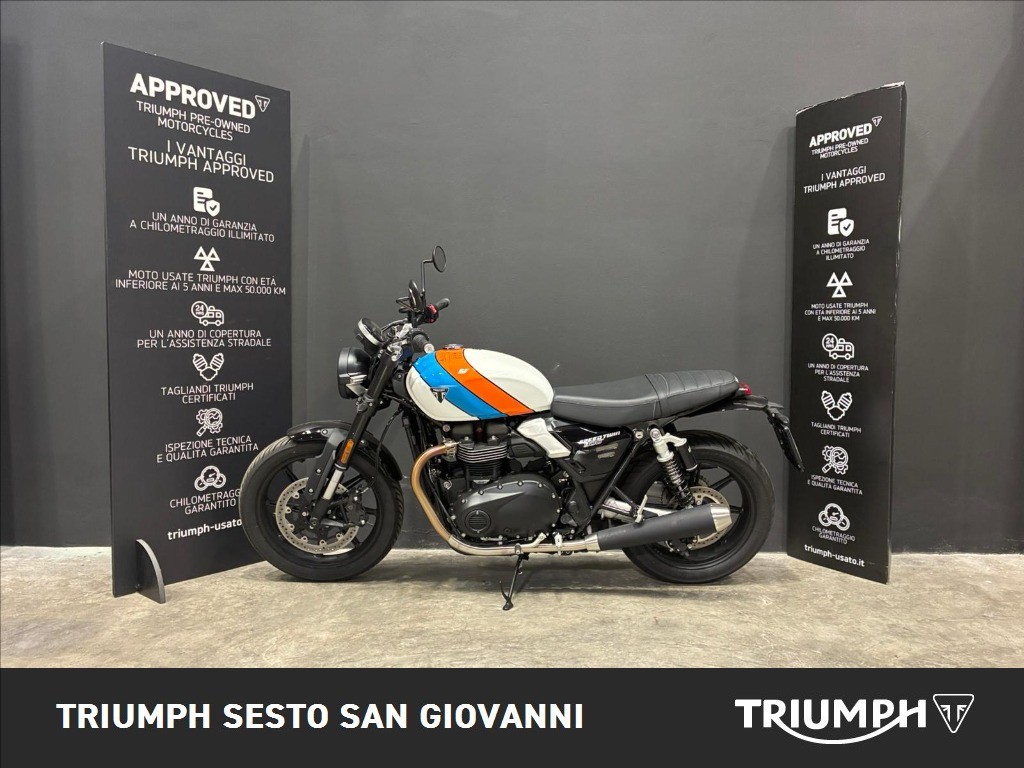 TRIUMPH Speed Twin 900 Pure White/Blue/Orange Abs